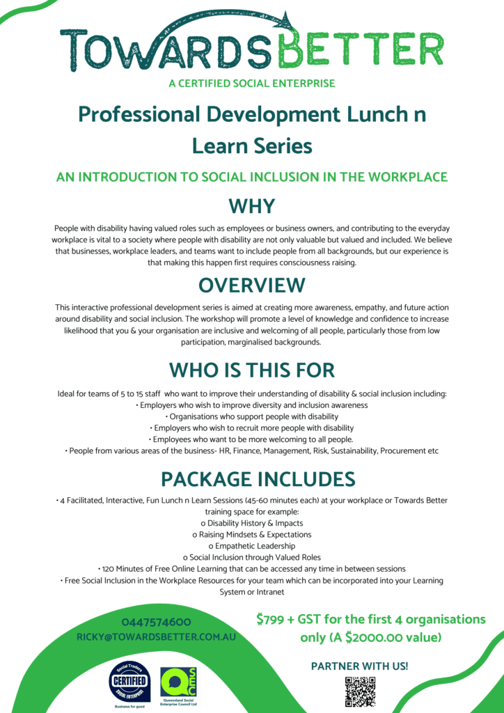 Professional Development Lunch n Learn Series Social Inclusion